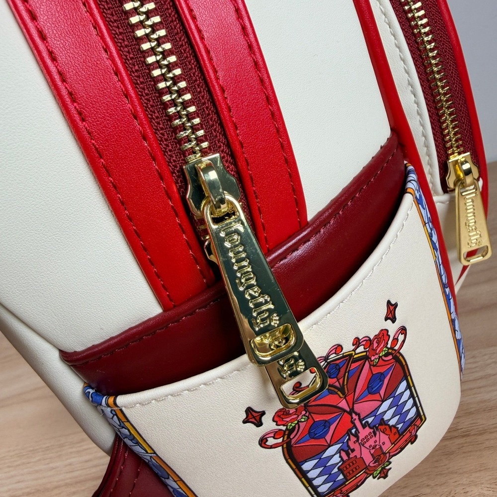 Loungefly Disney Beauty and the Beast Stained Glass Mini Backpack Portrait Belle - Picture 10 of 10